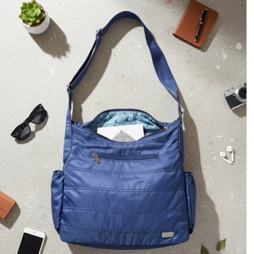 Lug Navy Blue/Indigo  Quilted Cross Body Shoulder Bag Tote